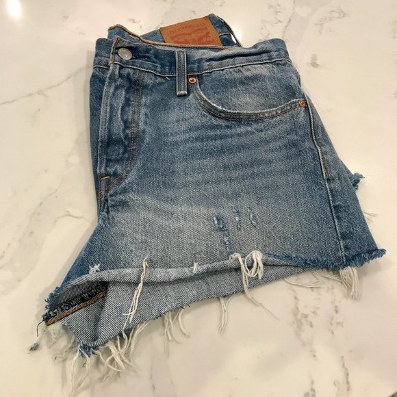 Levi's Pants - Levi Strauss + Co Blue High Waisted Jean Shorts